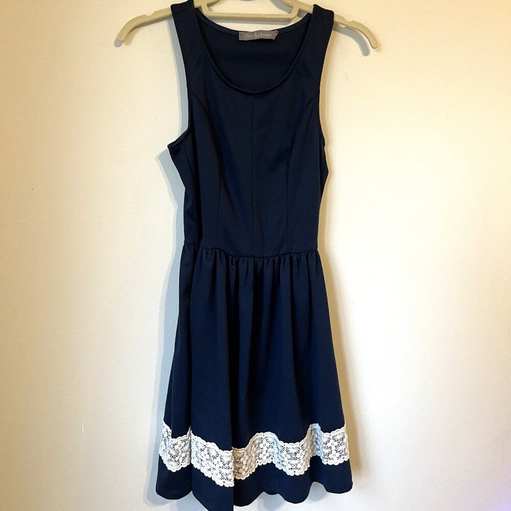 Finn and Clover Blue A-Line Sleeveless Dress Women's Size S